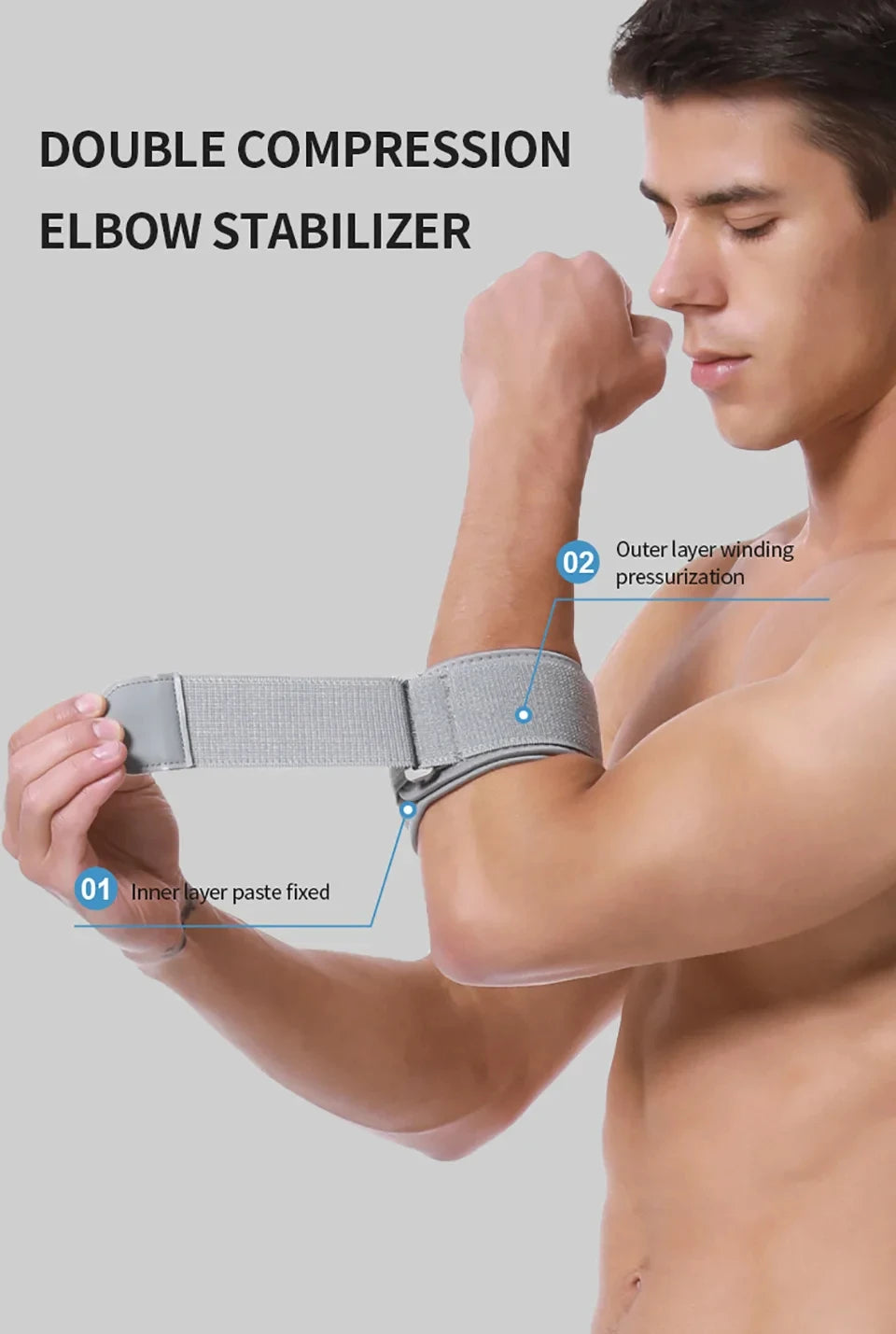 1Pcs Elbow Braces for Tendonitis,Tennis Golf Elbow Forearm Brace Strap and Compression Pad,Wraps Elbow Support Band Relieve Pain